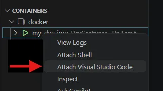 Connecting from VS Code using Container Tools